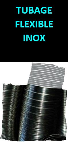 Gaine Inox flexible double paroi pour tubage cheminée Ø 150